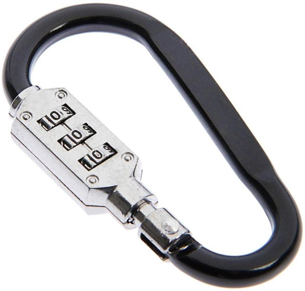 Карабин с кодовым ТУНДРА с замком, цвет МИКС