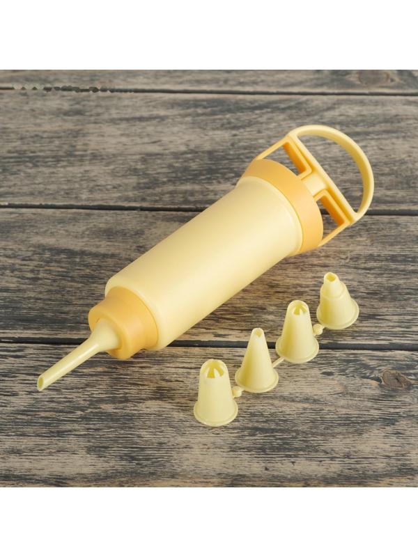 Шприц кондитерский «Ваниль», 5 насадок, 22×5,7×5 см