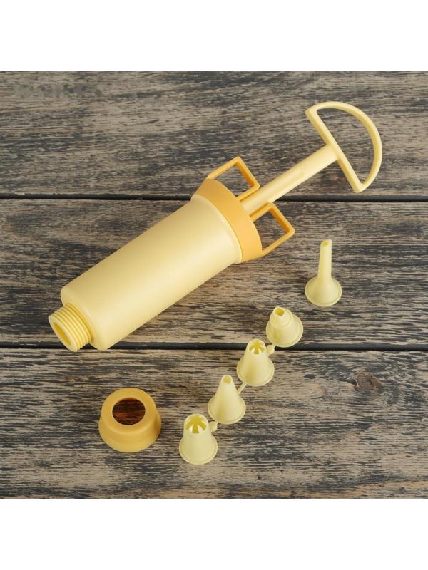 Шприц кондитерский «Ваниль», 5 насадок, 22×5,7×5 см