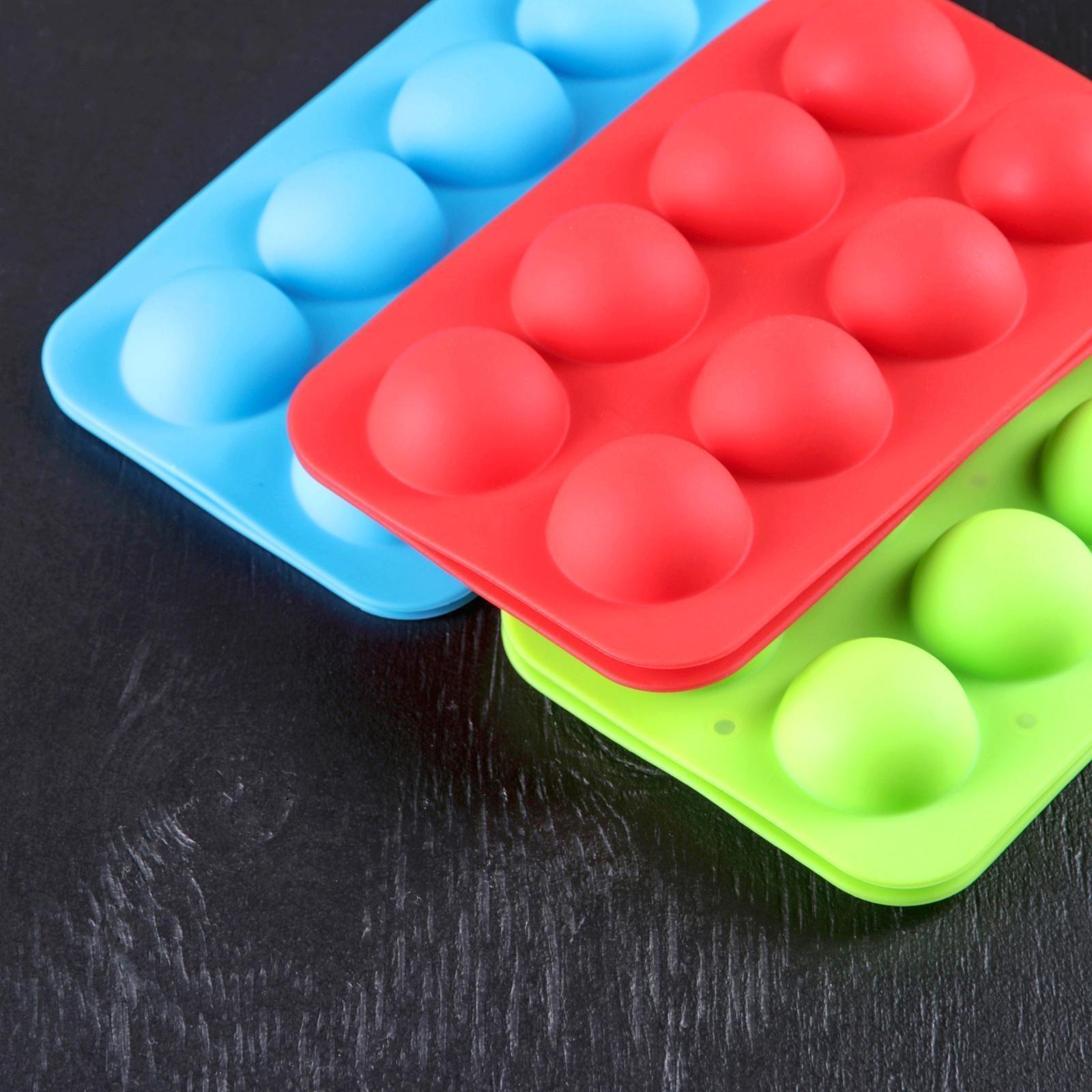 Форма для леденцов «Чупик», 19,5×11,7×3,5 см, 8 ячеек (d=3,9 см), 2 части, с палочками, цвет МИКС