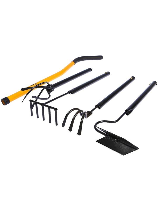 Набор инструмента TORNADICA «Мини 4», 4 предмета: рыхлитель, грабли, культиватор, бороздовичок