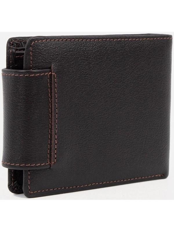 Портмоне на кнопке, цвет коричневый