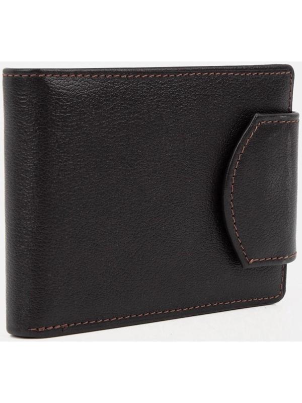 Портмоне на кнопке, цвет коричневый