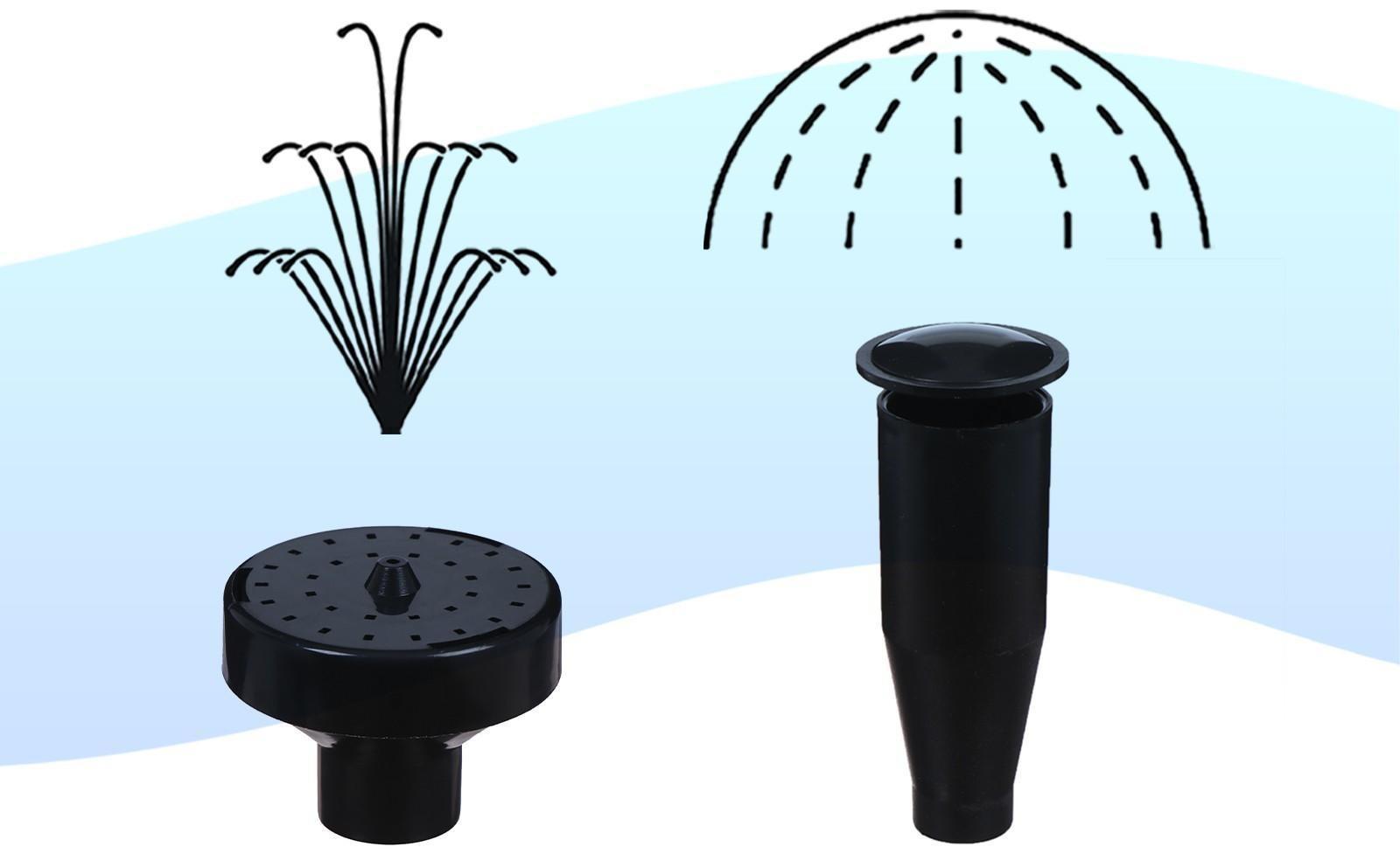 Фонтан для садового водоёма, 100 Вт, h = 6 м, 6500 л/ч, LED 30 ламп, кабель 5 м