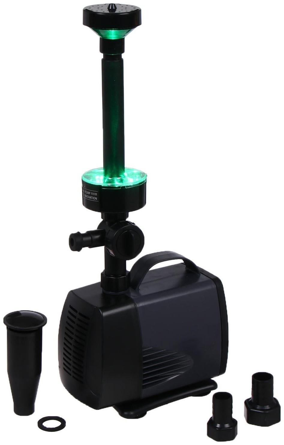 Фонтан для садового водоёма, 100 Вт, h = 6 м, 6500 л/ч, LED 30 ламп, кабель 5 м