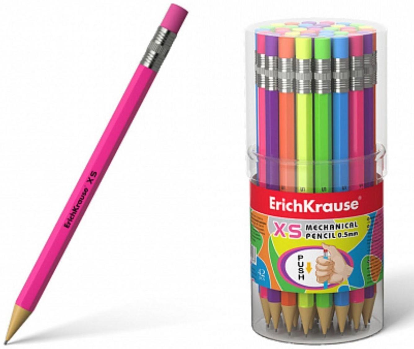 Карандаш механический НВ, 0.5 мм, ErichKrause XS, микс