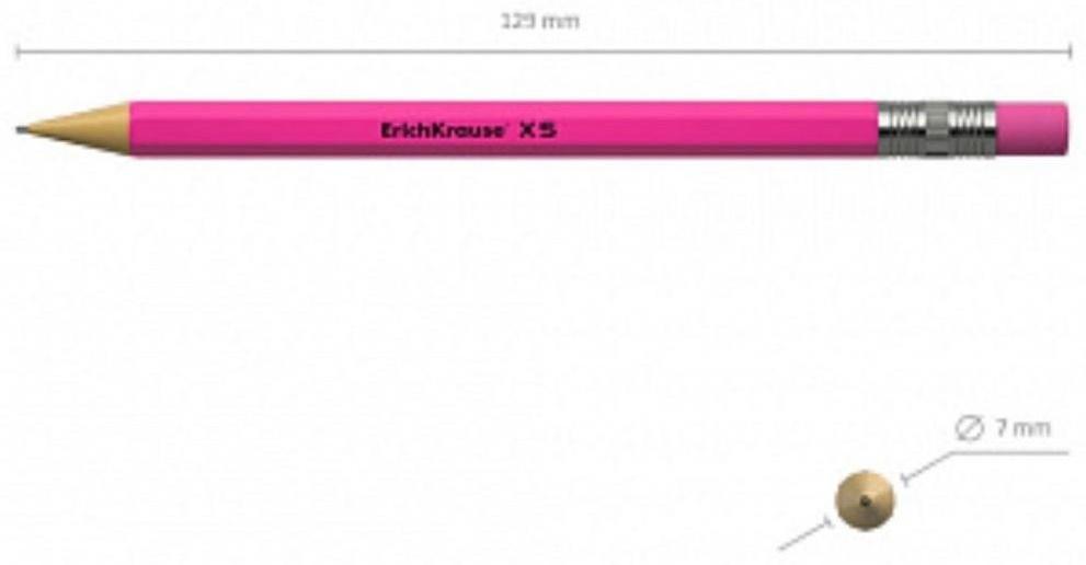 Карандаш механический НВ, 0.5 мм, ErichKrause XS, микс