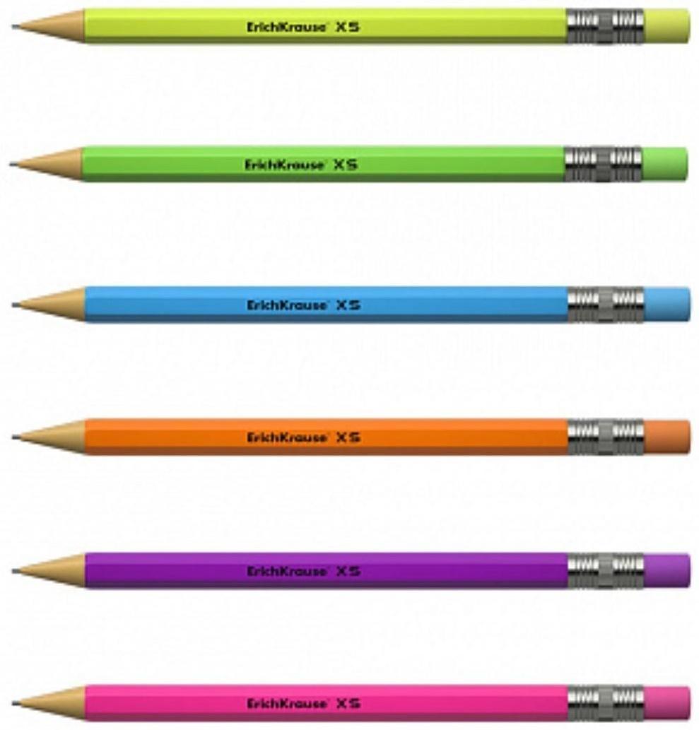 Карандаш механический НВ, 0.5 мм, ErichKrause XS, микс