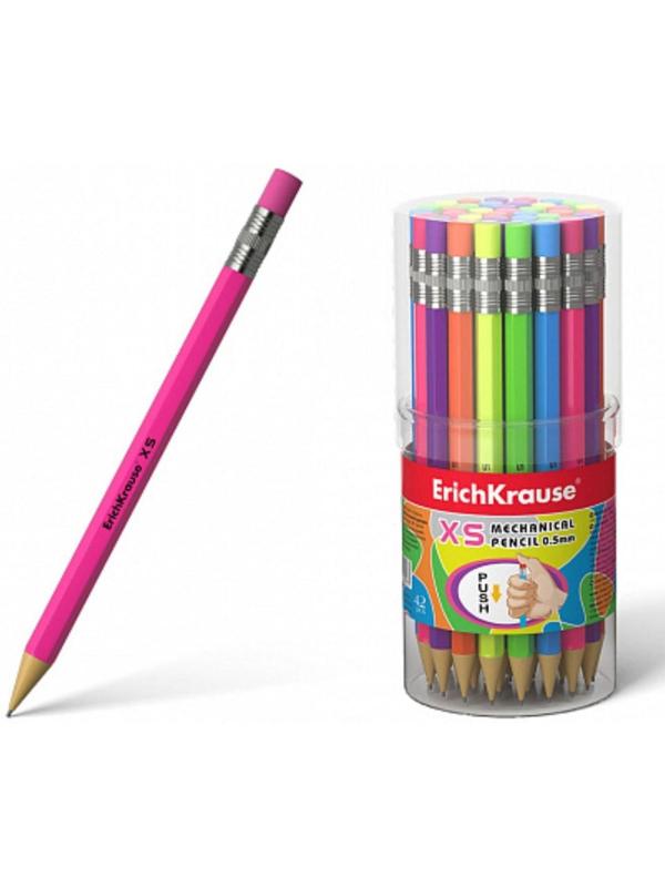 Карандаш механический НВ, 0.5 мм, ErichKrause XS, микс