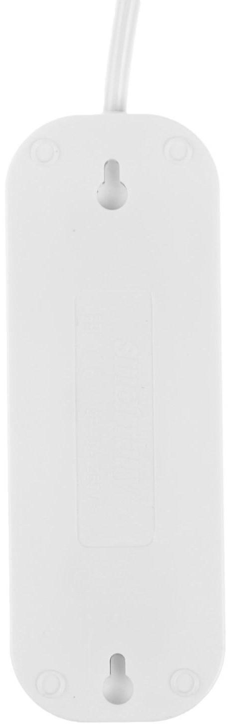 Удлинитель Smartbuy, 3 розетки, 7 м, 10 А, 2200 Вт, ПВС 2х1 мм2, без з/к, белый