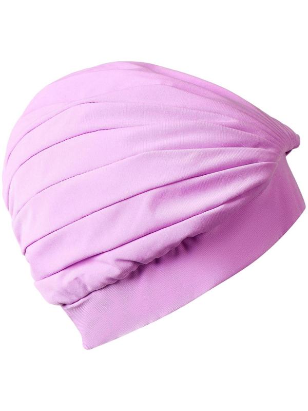 Шапочка для плавания взрослая, объёмная, с подкладом, обхват 54-60 см, цвет лиловый