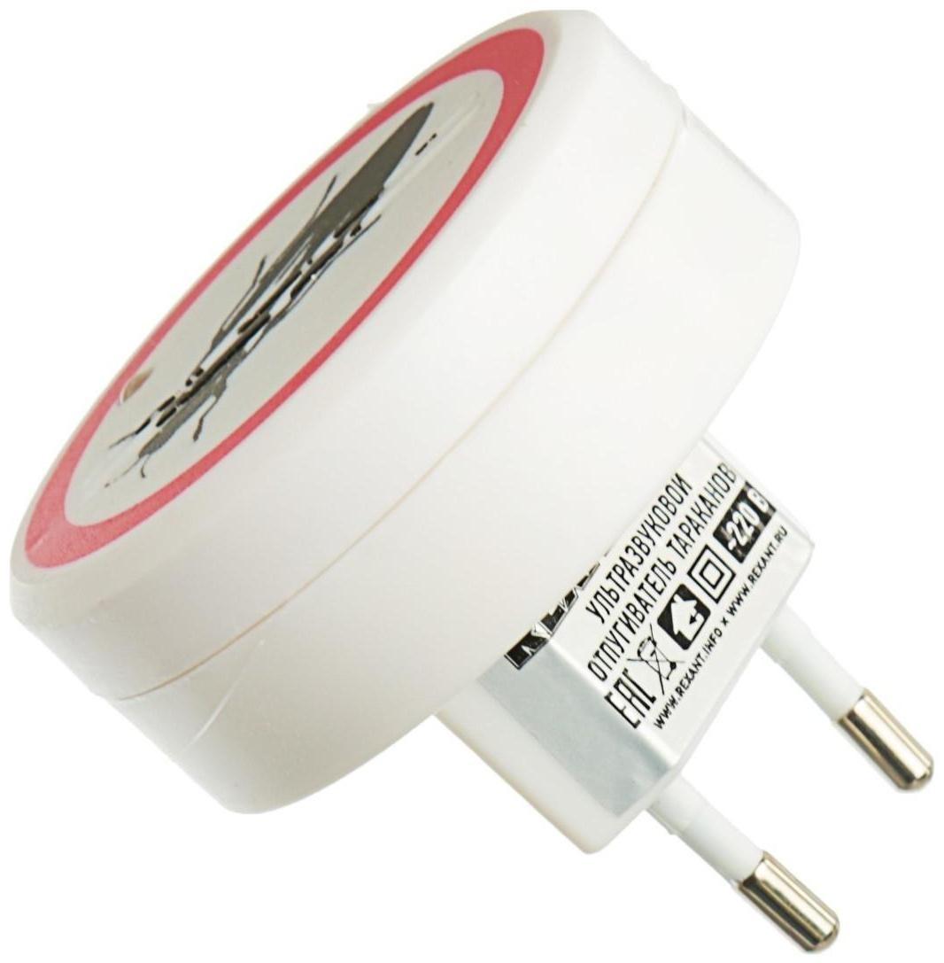 Отпугиватель тараканов Rexant 71-0025, ультразвуковой, 20 м2, 220 В