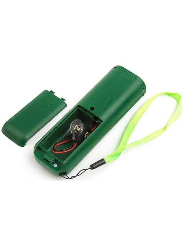 Отпугиватель собак Rexant 71-0069, ультразвуковой, 25 КГц, тренер собак, фонарик, 8 м