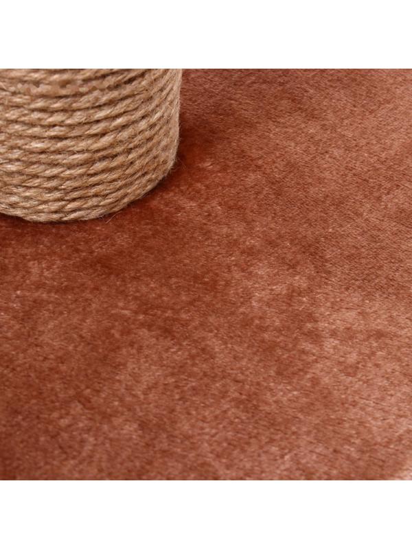 Когтеточка с высоким и толстым столбиком и площадкой, джут, 40 х 40 х 84 см, микс цветов