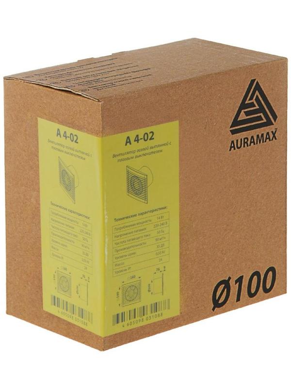 Вентилятор вытяжной AURAMAX A 4-02, d=100 мм, шнурковый выключатель