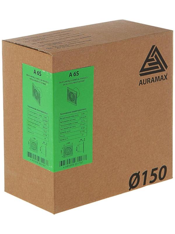 Вентилятор вытяжной AURAMAX A 6S, 205х205 мм, d=150 мм, 220‒240 В