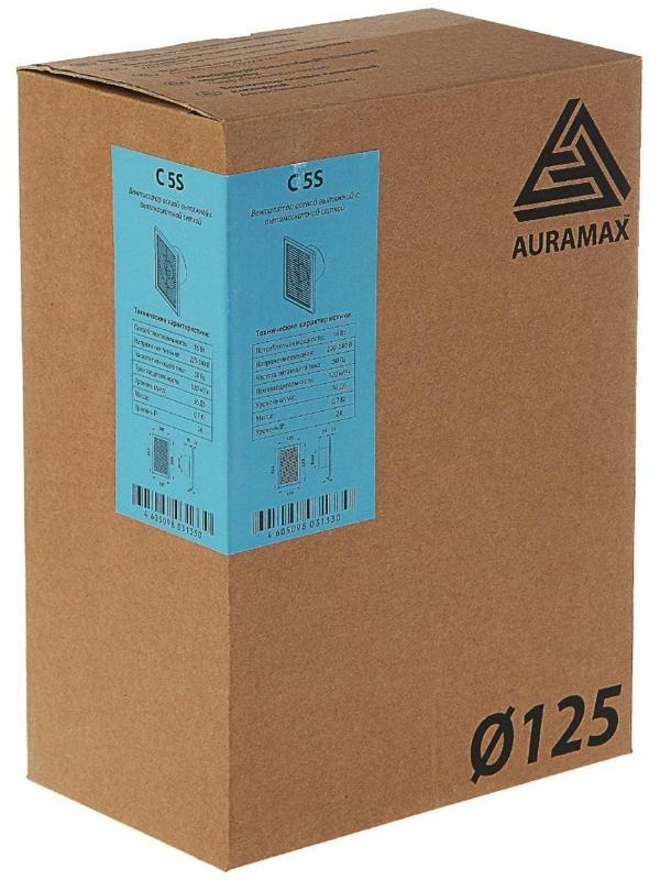 Вентилятор вытяжной AURAMAX С 5S, 183х253 мм, d=125 мм, 220‒240 В
