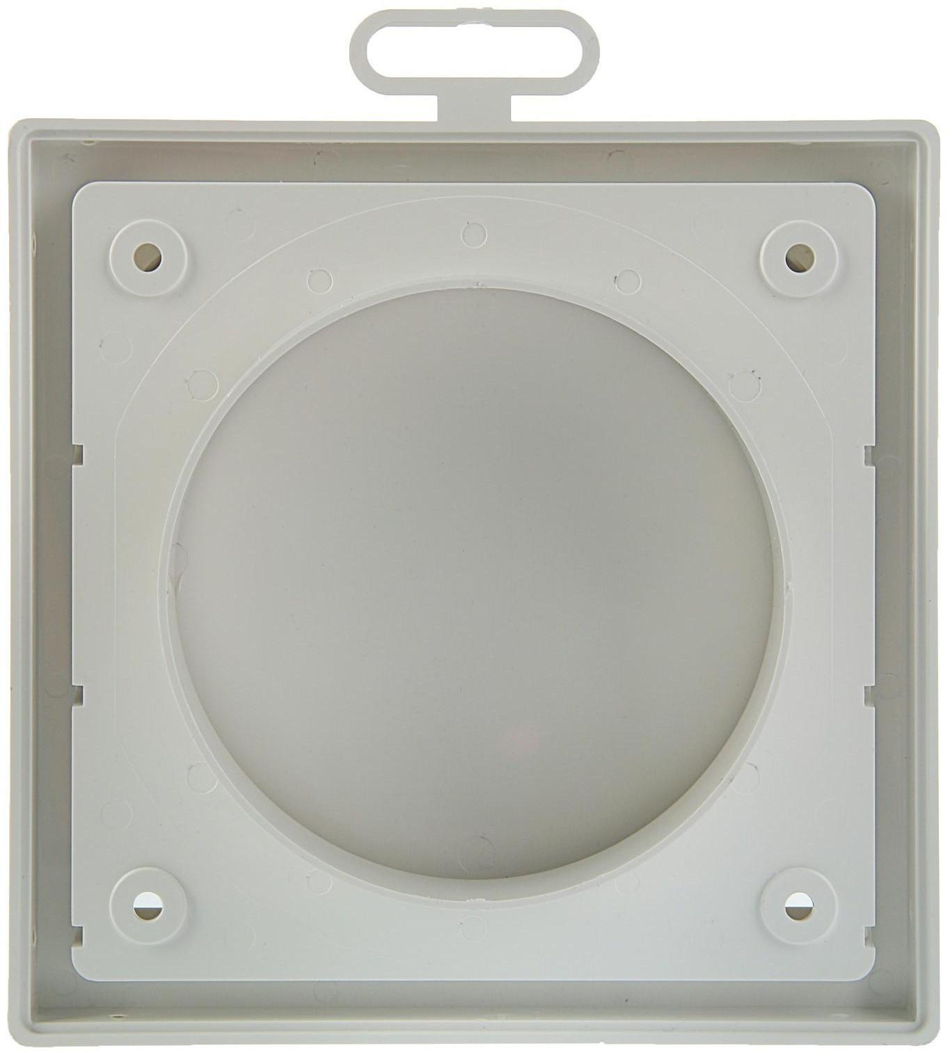 Выход стенной ERA 1515К10ФВ, 150x150 мм, с обратным клапаном, с фланцем d=100 мм, белый