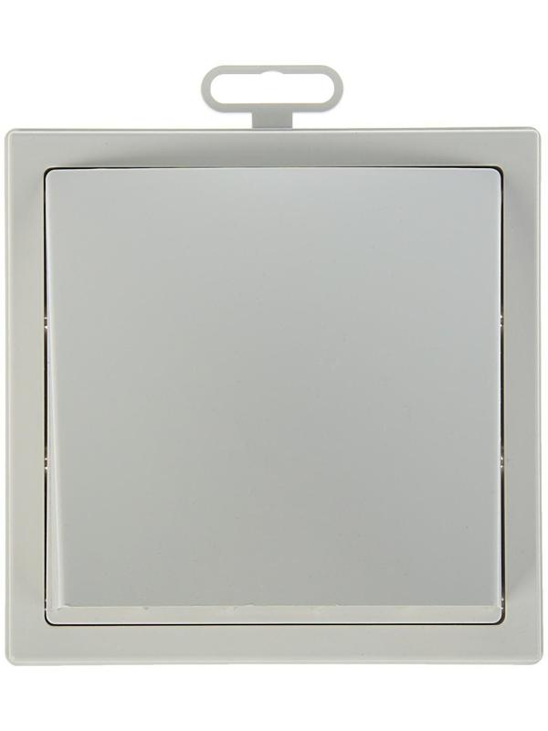 Выход стенной ERA 1515К10ФВ, 150x150 мм, с обратным клапаном, с фланцем d=100 мм, белый