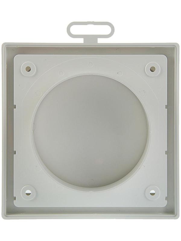 Выход стенной ERA 1515К10ФВ, 150x150 мм, с обратным клапаном, с фланцем d=100 мм, белый