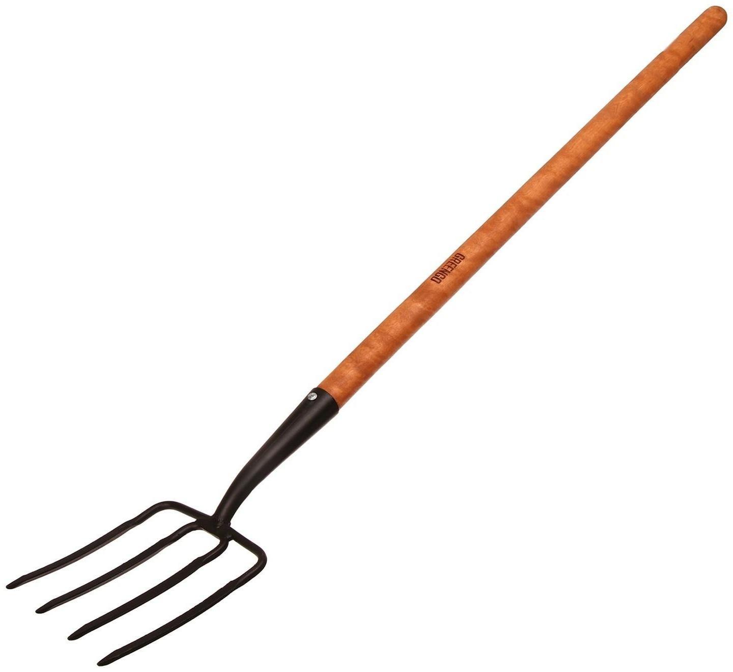 Вилы садово-огородные, 4-рогие, деревянный черенок, «Премиум»