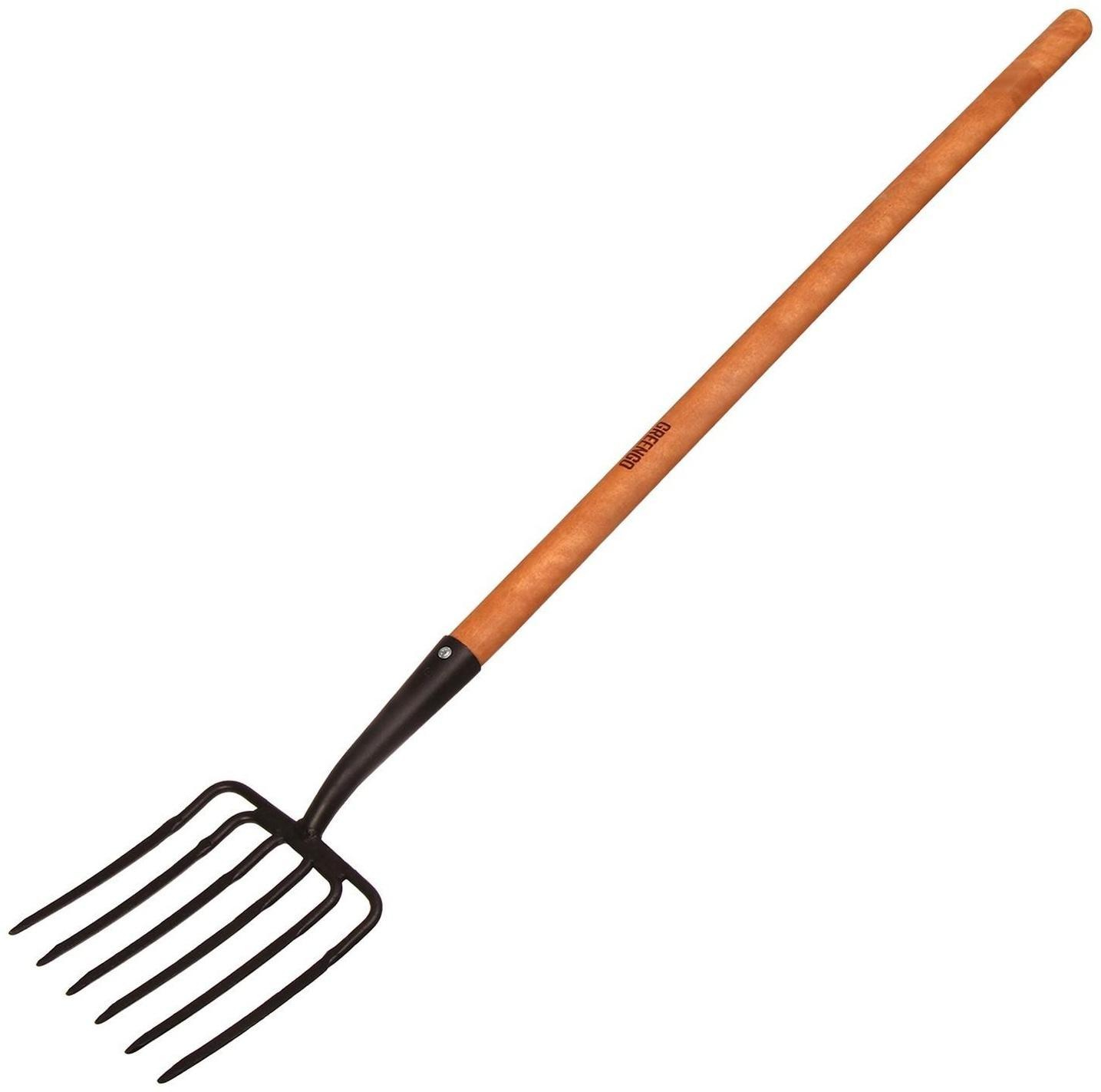 Вилы копальные, 6-рогие, деревянный черенок, «Премиум»