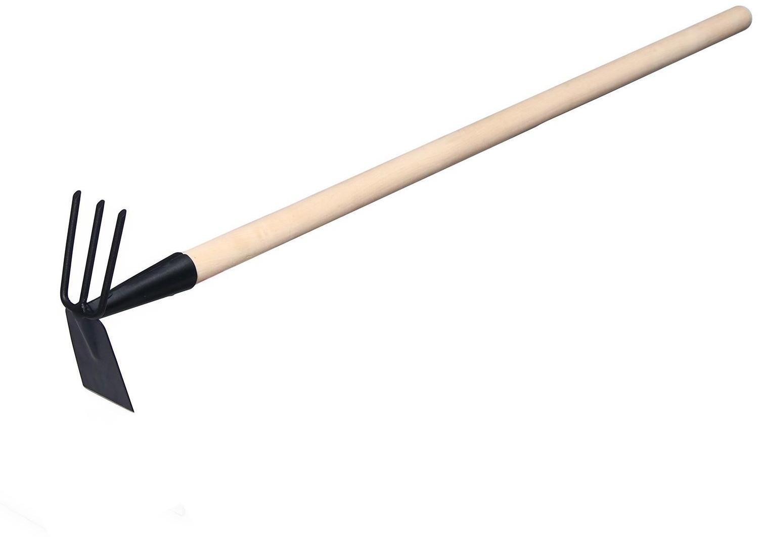 Мотыга комбинированная «Флора Премиум», лезвие 8 см, деревянный черенок 94 см