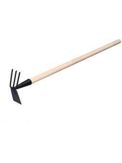 Мотыга комбинированная «Флора Премиум», лезвие 8 см, деревянный черенок 94 см