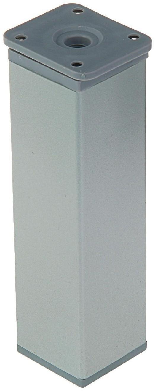 Опора регулируемая, квадратная, H 150 мм, цвет матовый хром