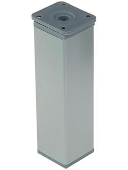 Опора регулируемая, квадратная, H 150 мм, цвет матовый хром