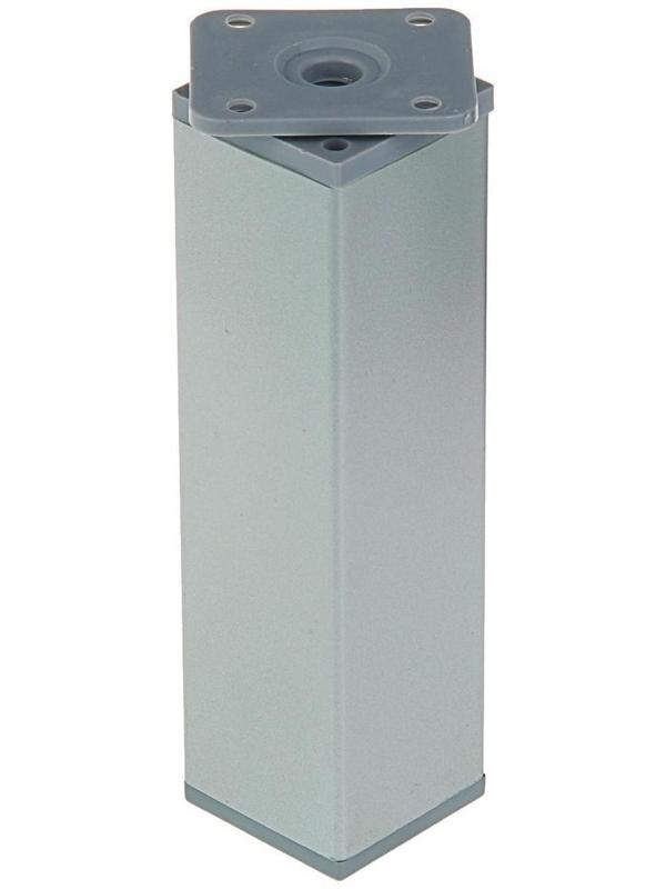 Опора регулируемая, квадратная, H 150 мм, цвет матовый хром