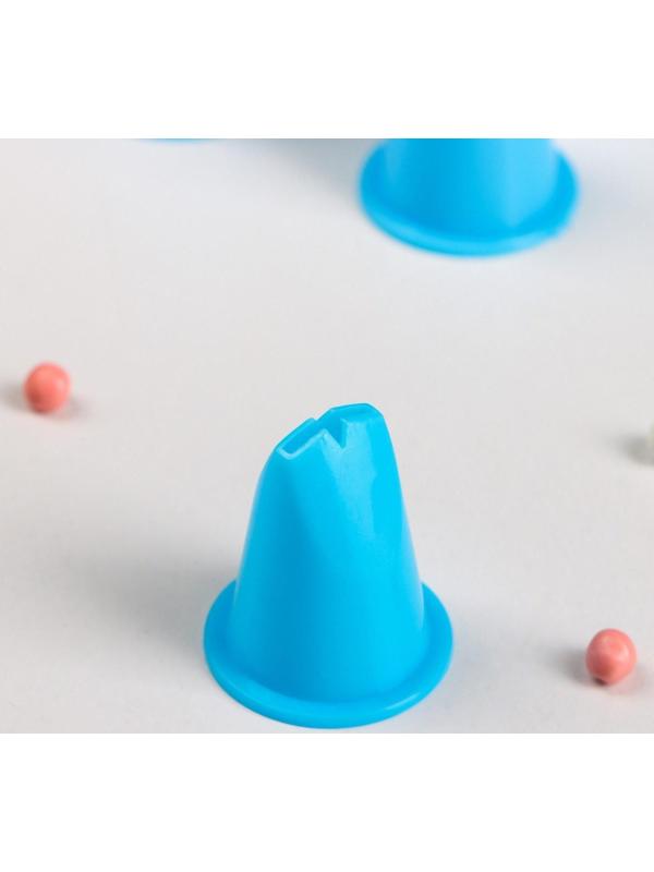 Набор насадок кондитерских, d=2,5 см, 21 шт, адаптер 3 см, цвет МИКС