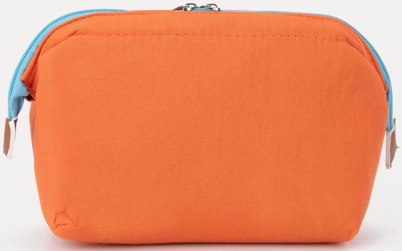 Косметичка на молнии, цвет оранжевый