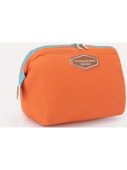 Косметичка на молнии, цвет оранжевый