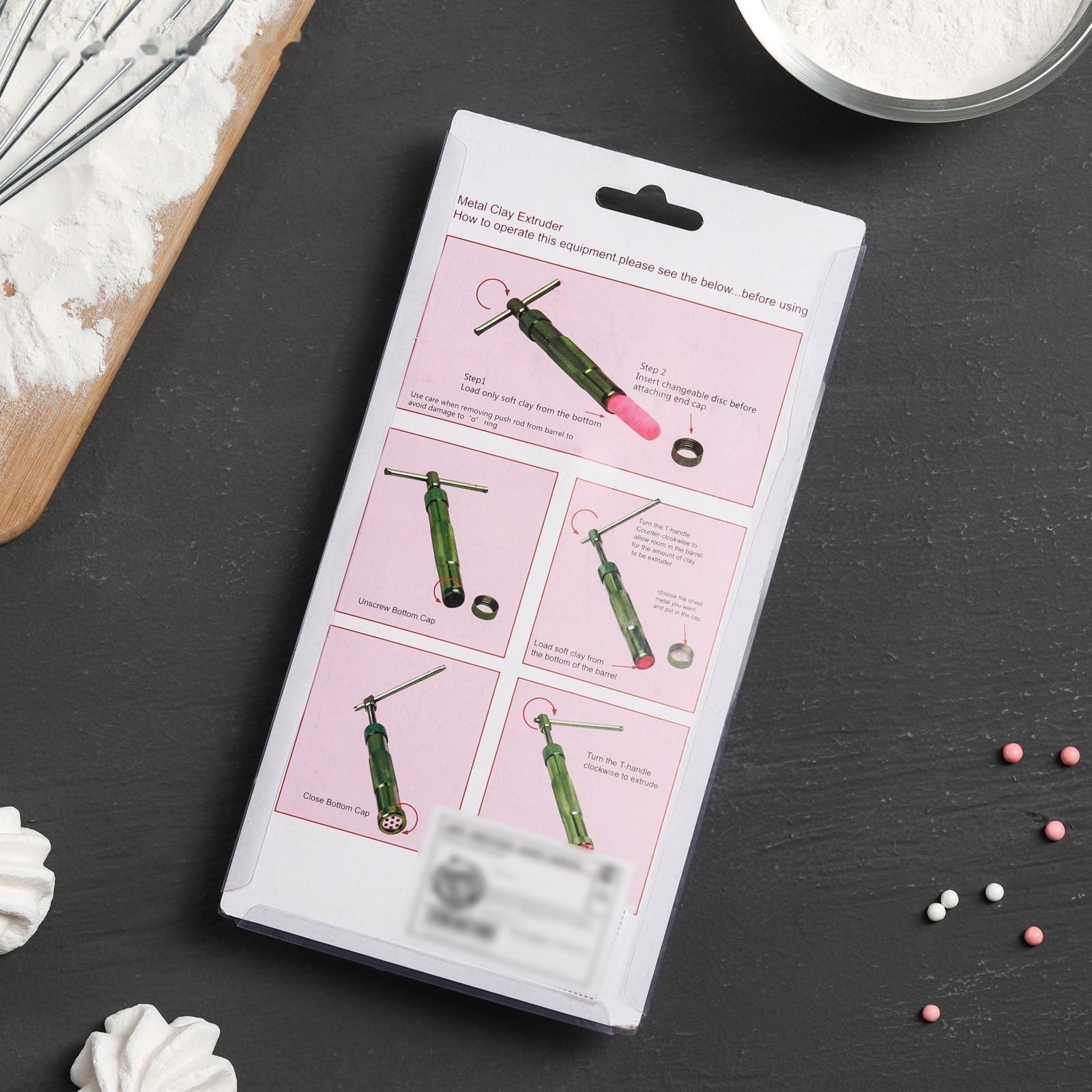 Шприц-пресс кондитерский с насадками, 1,7 см,16,5×10×2,3см, 20 шт