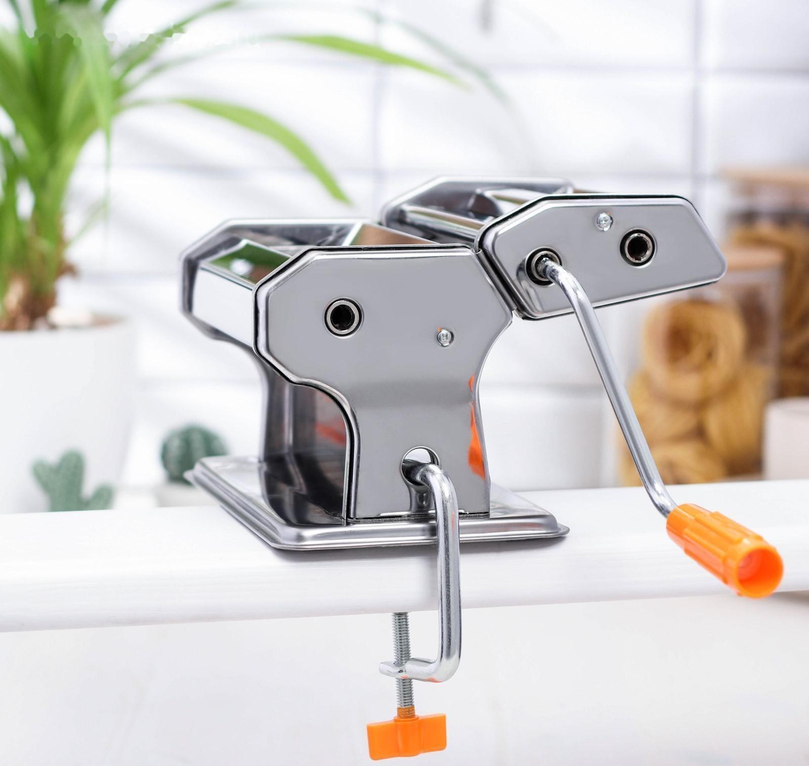 Лапшерезка с функцией раскатывания теста Доляна, 6 настроек толщины теста, ширина лапши 3 и 7 мм