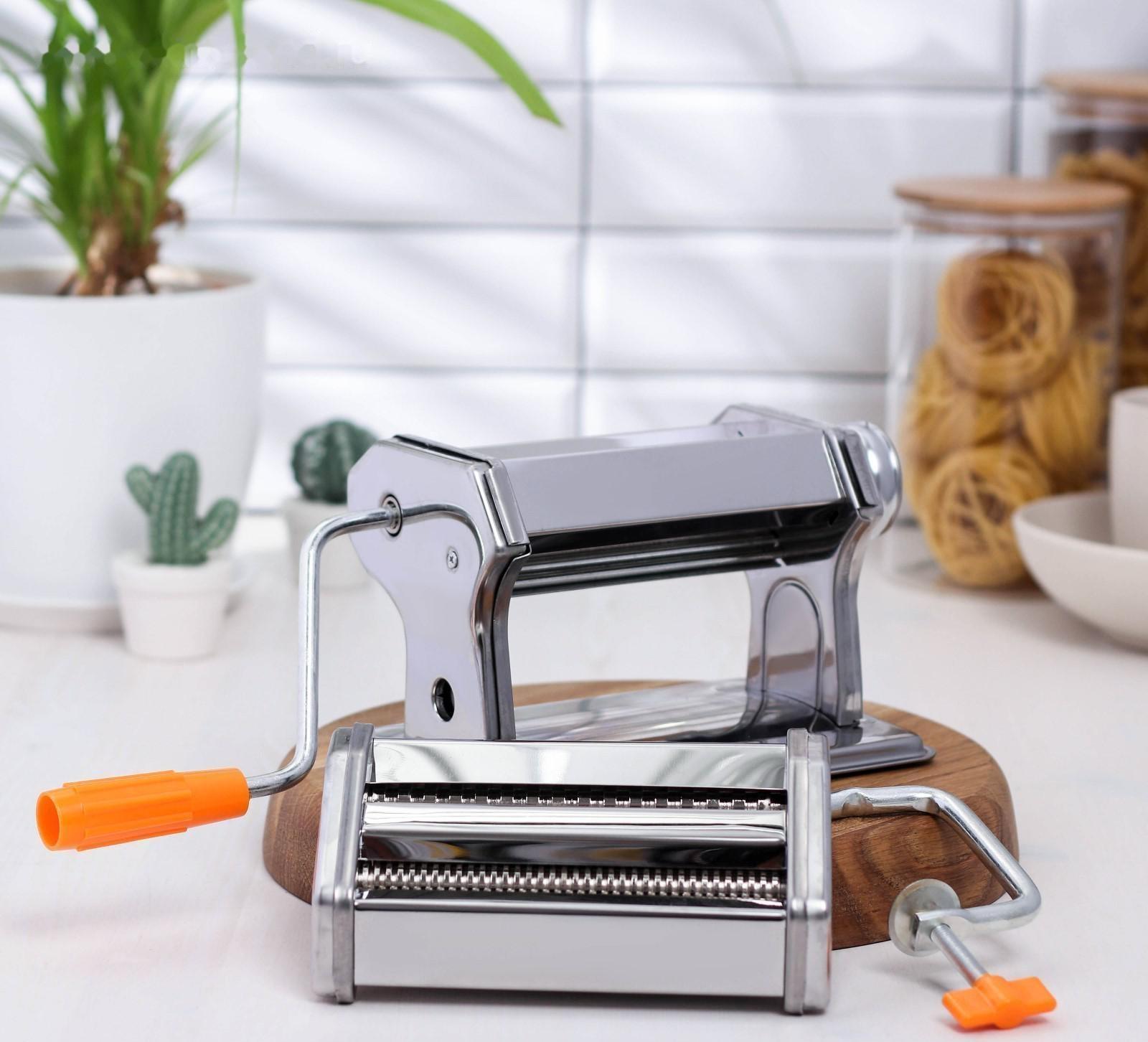 Лапшерезка с функцией раскатывания теста Доляна, 6 настроек толщины теста, ширина лапши 3 и 7 мм