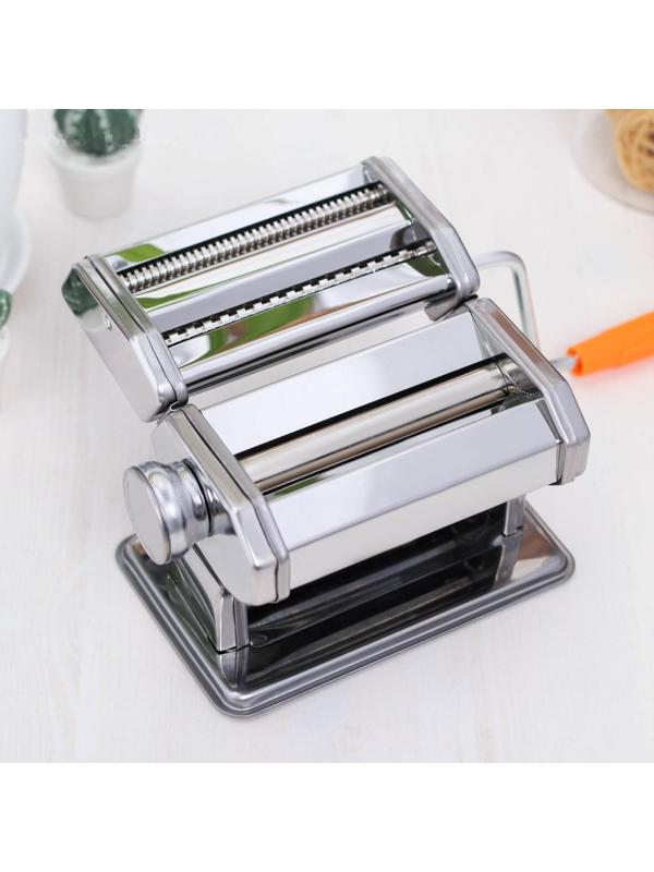 Лапшерезка с функцией раскатывания теста Доляна, 6 настроек толщины теста, ширина лапши 3 и 7 мм