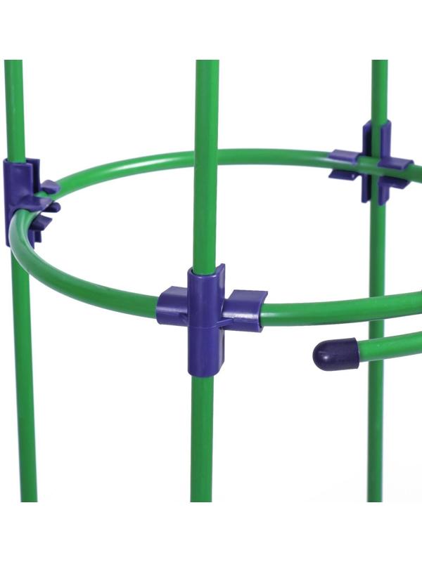 Шпалера, 170 × 30 × 1 см, металл, зелёная, «Ракета Клевер»