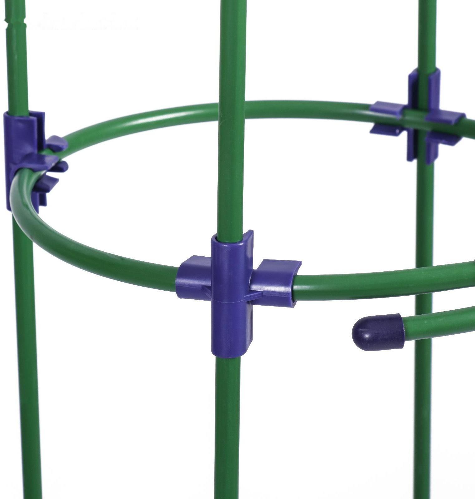 Шпалера, 135 × 30 × 1 см, металл, зелёная, «Ракета Клевер»