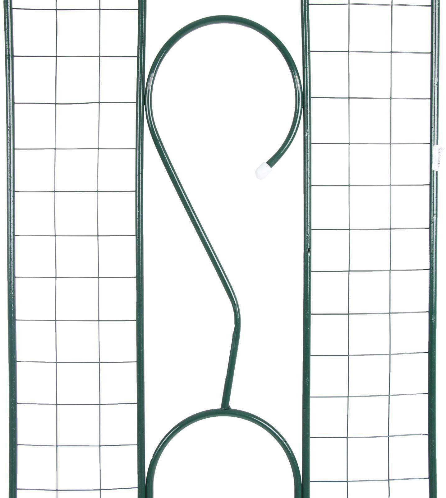 Шпалера, 210 × 50 × 1 см, металл, зелёная, «Узорная»