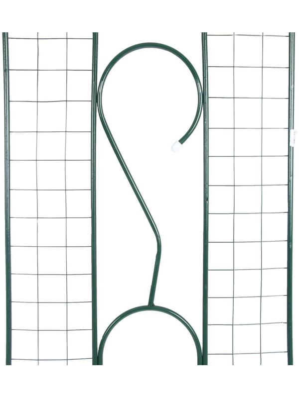 Шпалера, 210 × 50 × 1 см, металл, зелёная, «Узорная»