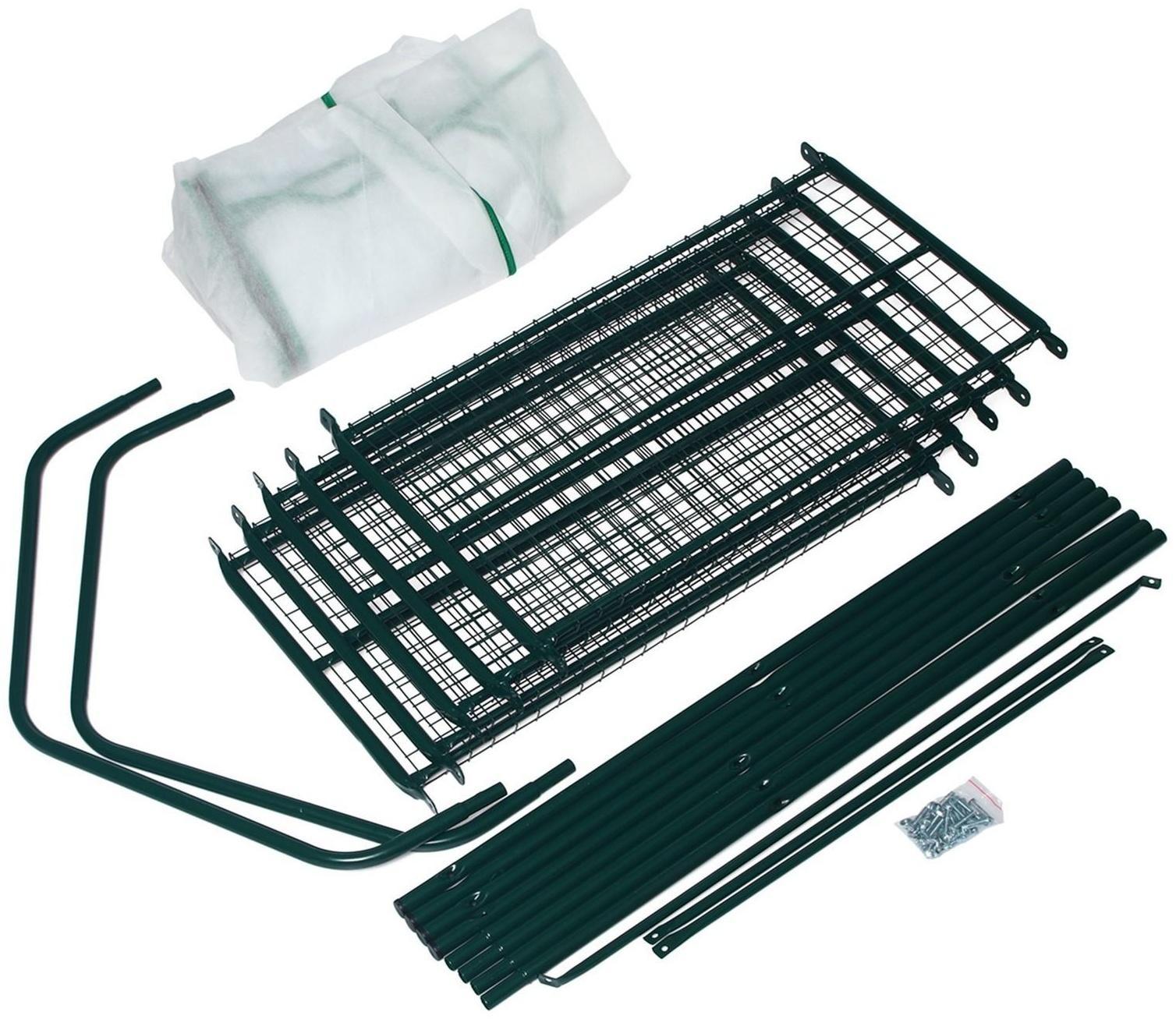 Парник-стеллаж, 5 полок, 190 × 65 × 40 см, металлический каркас d = 16 мм, чехол спанбонд 60 г/м², дверь из плёнки 100 мкм