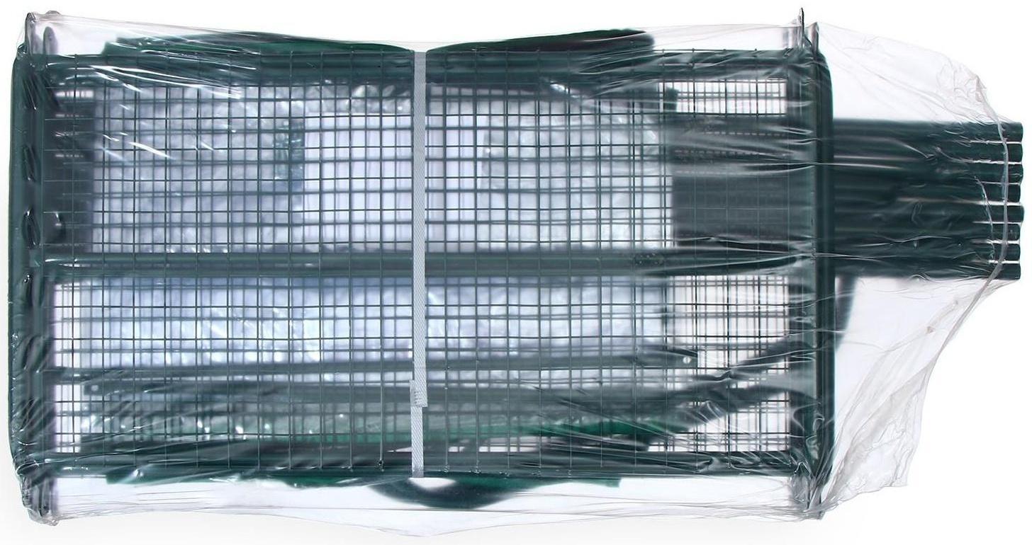 Парник-стеллаж, 5 полок, 190 × 65 × 40 см, металлический каркас d = 16 мм, чехол спанбонд 60 г/м², дверь из плёнки 100 мкм