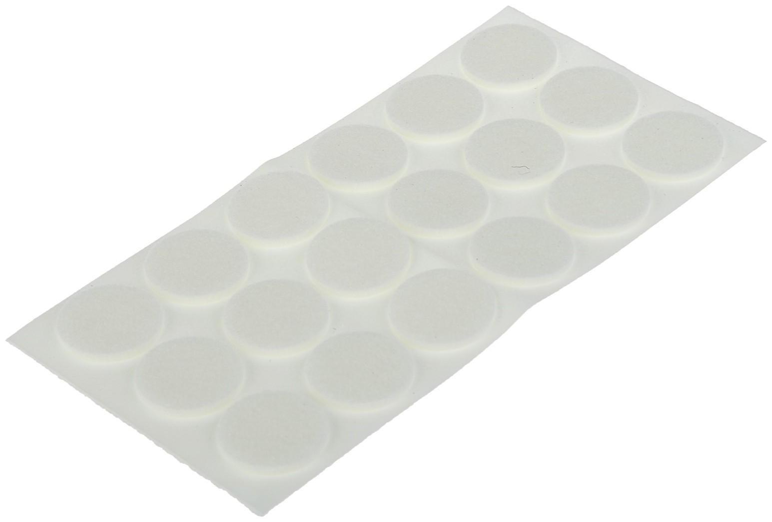 Накладка мебельная ТУНДРА, d=25 мм, круглая, белая, 18 шт.