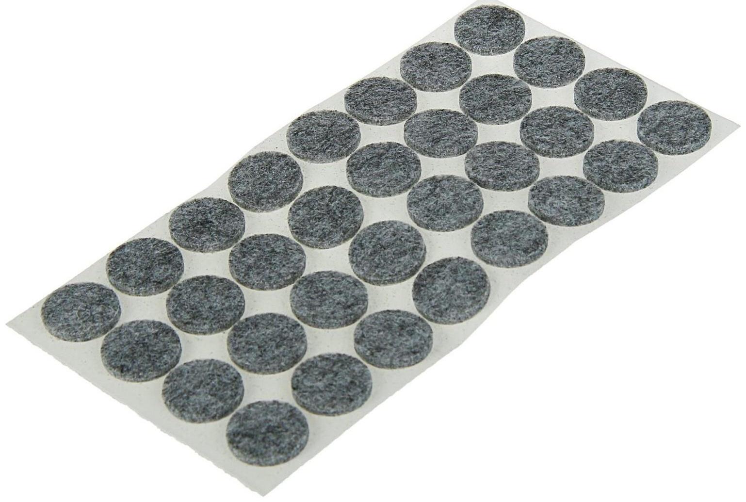 Накладка мебельная ТУНДРА, d=19 мм, круглая, серая, 32 шт.