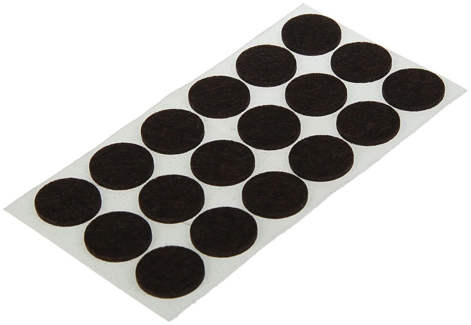 Накладка мебельная ТУНДРА, d=25 мм, круглая, коричневая, 18 шт.