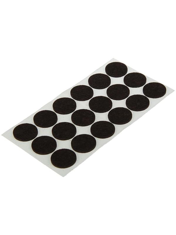 Накладка мебельная ТУНДРА, d=25 мм, круглая, коричневая, 18 шт.