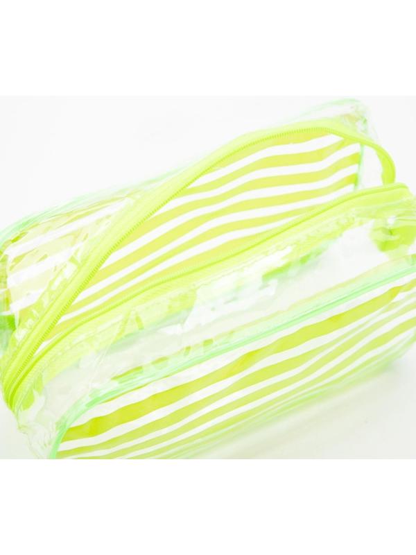 Косметичка на молнии, цвет зелёный