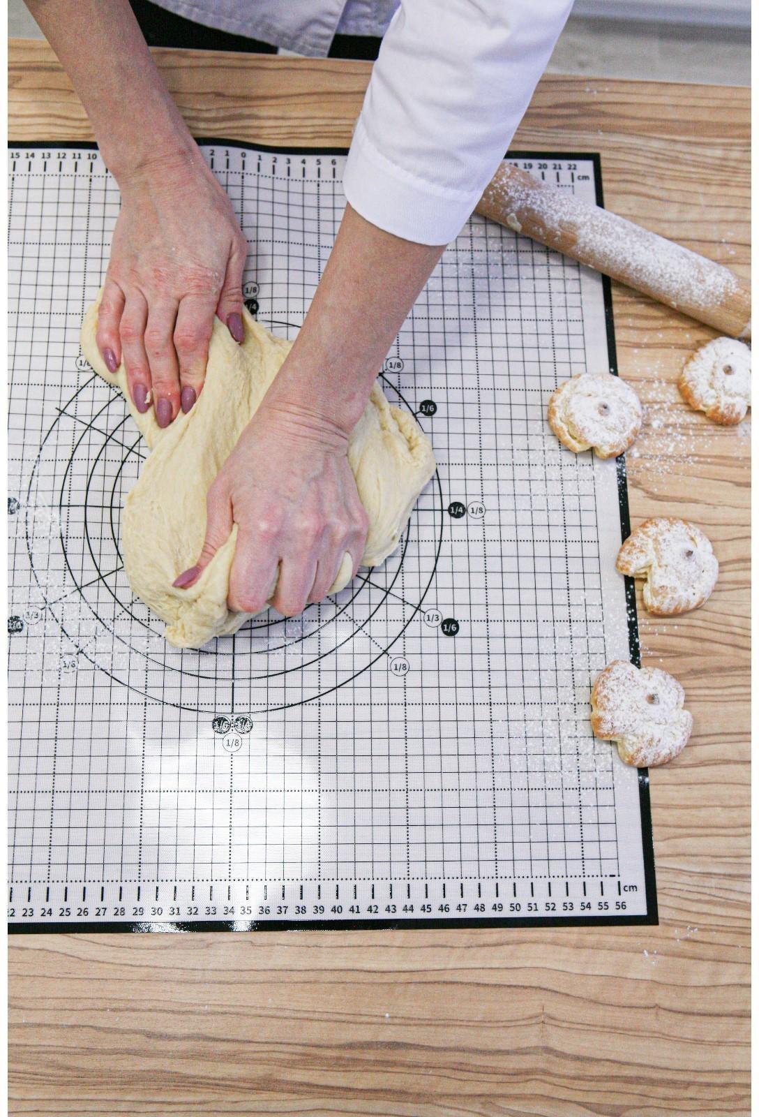 Силиконовый коврик с разлиновкой армированный, 60×50 см